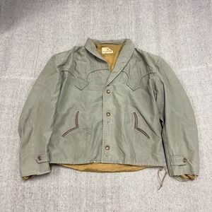 Vintage Sprung Colindinin Jacket Mens XL Brown 1970s Canada Hippie